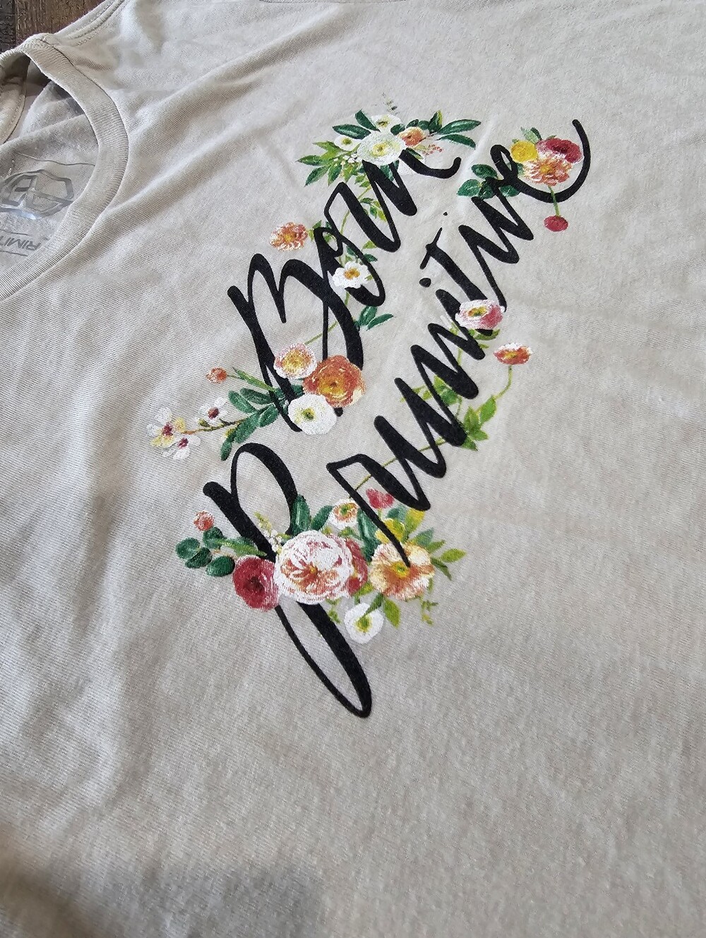 Born Primitive Floral Graphic Cropped Tee - Cream/light Tan Women's Small - Picture 7 of 8